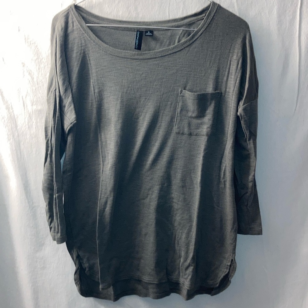 Cynthia Rowley 3/4 length sleeve pocket tee